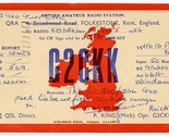 QSL Card G2CKK Folkestone Kent England 1956 - $13.86