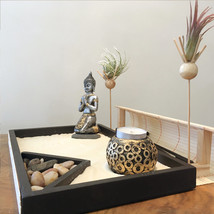 Desk zen garden kit Meditation indoor garden Wabi sabi decor - £75.92 GBP