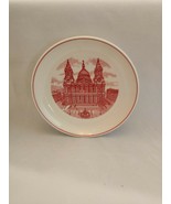 St Patrick&#39;s Cathedral 4&quot; Pin Plate Adams real English ironstone. Red vi... - £3.11 GBP