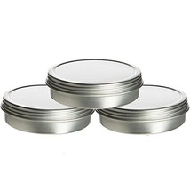 8oz Screw Top Tins - Set of 3 Food Grade Seamless Screwtop Shallow Tin Container - £9.34 GBP