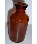 Vintage LYSOL Glass Bottle Container BROWN 4&quot; w Raised Lettering - £17.11 GBP