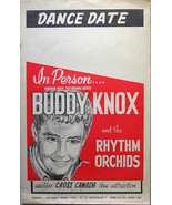 Buddy Knox Original Concert Poster Canada 1960 - £195.56 GBP