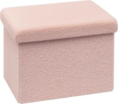 B Fsobeiialeo Storage Ottoman Cube Small Sherpa Ottoman Foot Rest, Foldable - $767.20 MXN
