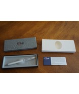 Vintage Quill Ballpoint Pen Pearl White Chrome  Original Box Pantene Ivo... - $203.70 MXN