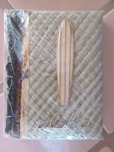 Leaf Notebook Journal Hand Crafted Bali Lauhala Surfboard Aloha Natural NEW - £9.76 GBP