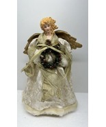 Angel Christmas Tree Topper Table Top Sitter Cream &amp; Gold 16” - $16.79