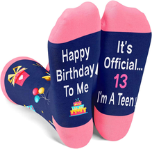 Zmart Birthday Gifts for Teenage Girls Boys, Funny Crazy Cool Cute Socks for Tee - £15.88 GBP