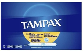 Tampax Cardboard, Regular Absorbency Tampons, Travel Size, 10 Count - $5.89