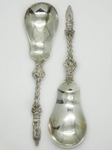 Antique William Hutton Apostles Scalloped Sterling Silver Serving Spoons - $359.00