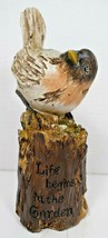 TII Collections - "Life Begins in the Garden" Resin bird on Log Figurine - £8.74 GBP