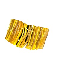 Nicole&#39;s Bold Yellow Long Beaded Stretch Bracelet 6&quot; Unstretched NWT - £8.68 GBP