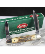 CASEXX 5208 SS pocket knife Half-whittler Burnt 2 blades BOX PACKING USA - €128,57 EUR