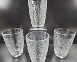 (4) Princess House Fantasia 12 Oz Tumblers Set Clear Floral Embossed Gla... - £45.00 GBP