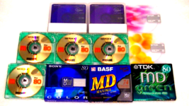 5 New Blank MD Minidiscs Lot plus 6 used - £29.37 GBP