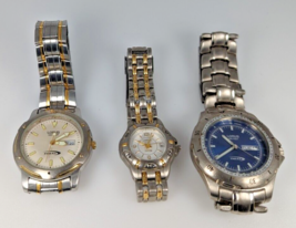 Lot of 3 Lorus Tidal Quartz Watches Stainless Steel Vintage 1990s AS IS - £38.68 GBP