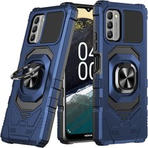 Nokia G310 5G / Nokia G42 - Hard Hybrid Magnetic Ring Kickstand Armor Blue Case - $17.99