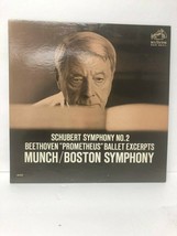 Schubert Symphony No. 2 Beethoven Prometheus Charles Munch Boston Symphony LP - £7.81 GBP