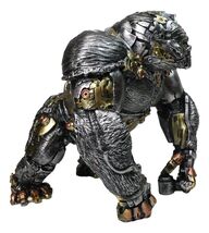 Steampunk Gearwork Cyborg Metallic Primate Silverback Gorilla Kong Figurine - $44.99