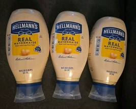 3 Hellmann&#39;s Real Mayonnaise Squeeze Bottle Rich Creamy Condiment (BN16) - $17.30