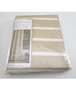 Allen + Roth Woven Shower Curtain 70 x 72 Tan Stripe &quot;Ayla&quot; Model - $280.23 MXN