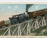 Train on Jacob&#39;s Ladder Mt Washington Railway Postcard White Mts New Ham... - $11.88