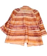Chicos Sz 2 Linen Grannycore Jacket Orange Women&#39;s Sz L Dress Open Front... - $34.19 CAD