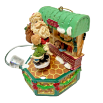 Vintage Christmas Electronic Motion Santa Claus Resin Ornament 3.5 x 2.5 inch - £14.78 GBP