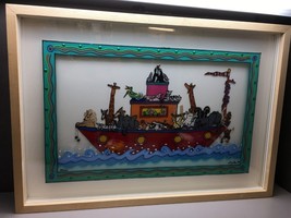 Noah&#39;s Ark Printed on 2 Layers Glass Limited Edition 30/300 1996 Signed - £155.06 GBP