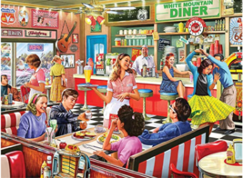 White Mountain Puzzles American Diner, 1000 Piece Jigsaw Puzzle - £31.92 GBP