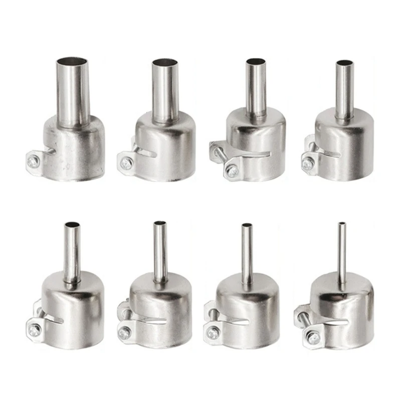 8pcs Heat s Nozzles,Mouth Tips Hot Air Soldering Station Repair Tool - £32.95 GBP