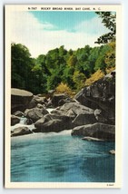 Rocky Broad River Bat Cave  Rocks North Carolina Linen Postcard Unused V... - £12.30 GBP