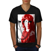 Singer Musician Shirt Jim Morrison Men V-Neck T-shirt - $9.99