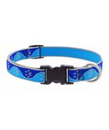 Lupine Reflective Small Dog Collar 3/4&quot; Wide Blue Paws Adjusts from 9&quot; t... - $491.58 MXN