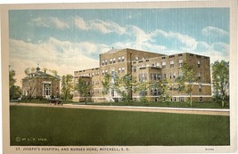 St. Joseph&#39;s Hospital and Nurses Home, Mitchell, South Dakota, vintage p... - £10.21 GBP