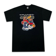 Vintage 80s 90s Black Mickey Minnie Mouse Disney Hip Hop T Shirt - £12.63 GBP+