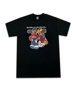 Vintage 80s 90s Black Mickey Minnie Mouse Disney Hip Hop T Shirt - £12.40 GBP+
