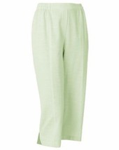Cathy Daniels Misses Green Slubbed Pull-On Capris Capri Pants M Medium (... - $24.99