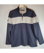 Nautica Mens Sweatshirt XL Classic N83 Sailing Long Sleeve Gray Black Bl... - $14.98