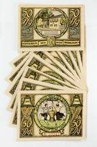 1922 Rudolstadt Notgeld 10pc &quot; Anno 1799 Serie Deutsche 50 Pfennig Hinweise - $1,969.64 MXN