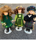 Celtic Blessings Porcelain Dolls: Colleen Alannah Cara Lot of 3 w Tags &amp;... - £37.28 GBP