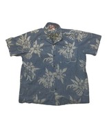 Vintage RJC Hawaiian Shirt Men&#39;s XL Blue &amp; White Reverse Print Pineapple... - $34.17 CAD