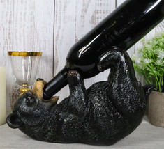 Ebros Gift Big Black Bear Wine Oil Bottle Holder Figurine 10&quot;Long Home D... - £28.28 GBP
