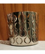 Chrome Single Wick Candle Holder Sleeve Circles by Illume - $109.85 MXN