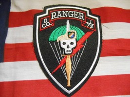 US ARMY D CO. RANGER 1ST OF 75TH TAN BERET POCKET PATCH - $8.00