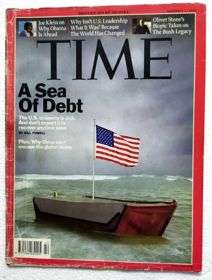 Time Magazine 3 November 2008 America Economy Barack Obama - $11.99