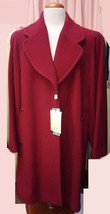 Jacket Woman Fabric Pure Wool oversize Large Winter Red Elena Miro &#39; 43F - £126.68 GBP+