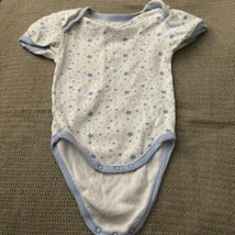 Naturaline Baby One piece Outfit white w/ blue stars 3 months - £1.95 GBP