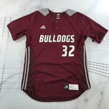 Adidas Bulldogs Hemd Herren Groß Weinrot Grau Knopf Byrnes #32 - $24.73