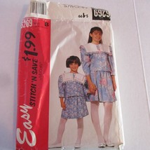 Girl&#39;s Skirt and top McCall&#39;s Easy  Stitch &#39;N Save pattern 6269, size 7-12 - $4.95