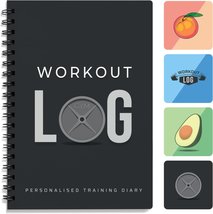 Planner for Daily Fitness Tracking &amp; Goals Setting (A5 Size, 6” x 8”, Charcoal G - £8.34 GBP